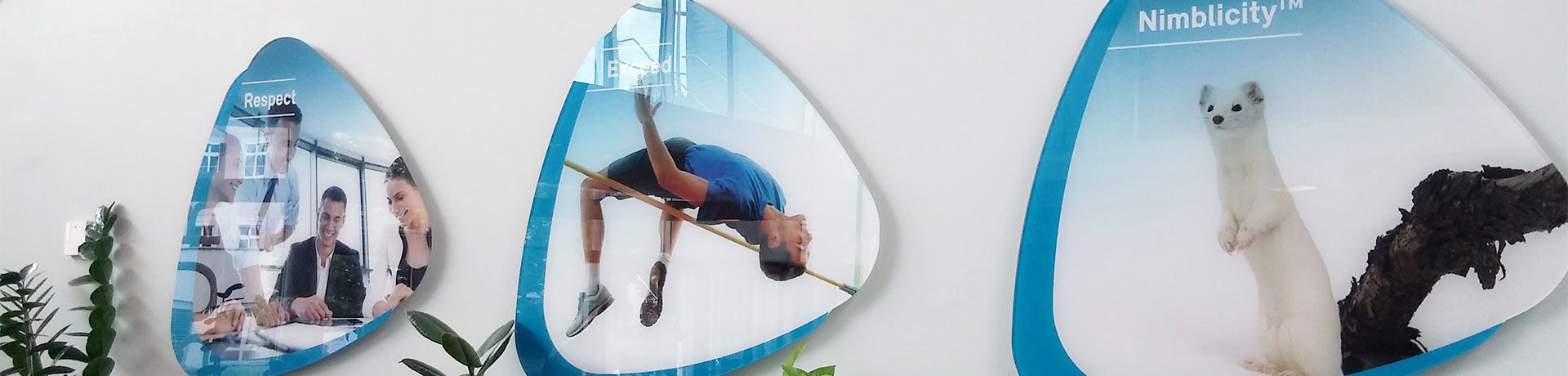 Werbedisplay Geschäftsräume