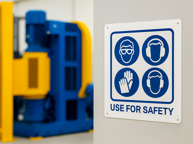 Maschinenbeschriftung bei Netzwerkkabel